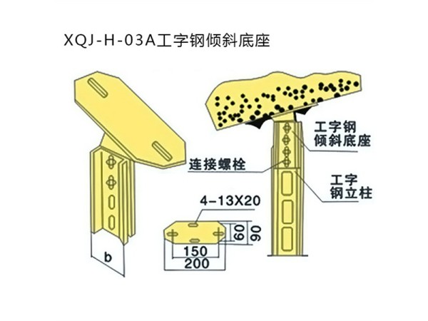 xqj-h-03a工字钢倾斜底座